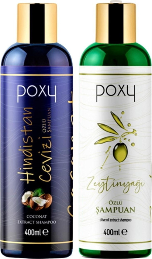 Hindistan Cevizi Özlü Şampuan 400 ml Ve Zeytinyağı Özlü Şampuan 400 ml
