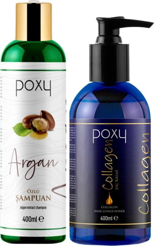 Tüm Saçlar Için Argan Özlü Şampuan 400 Ml & Collagen/ Biotin Saç Kremi 400 Ml