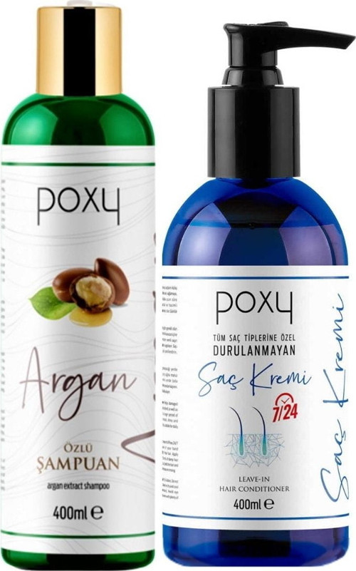 Tüm Saçlar Için Argan Özlü Şampuan 400 Ml & Durulanmayan Saç Kremi 400 Ml