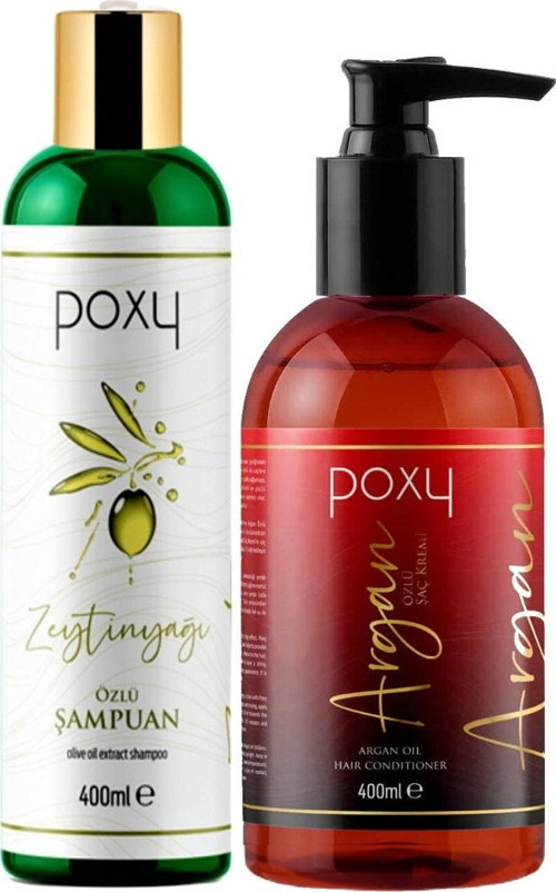 Zeytinyağı Özlü Şampuan 400 Ml & Argan Özlü Saç Kremi 400 Ml