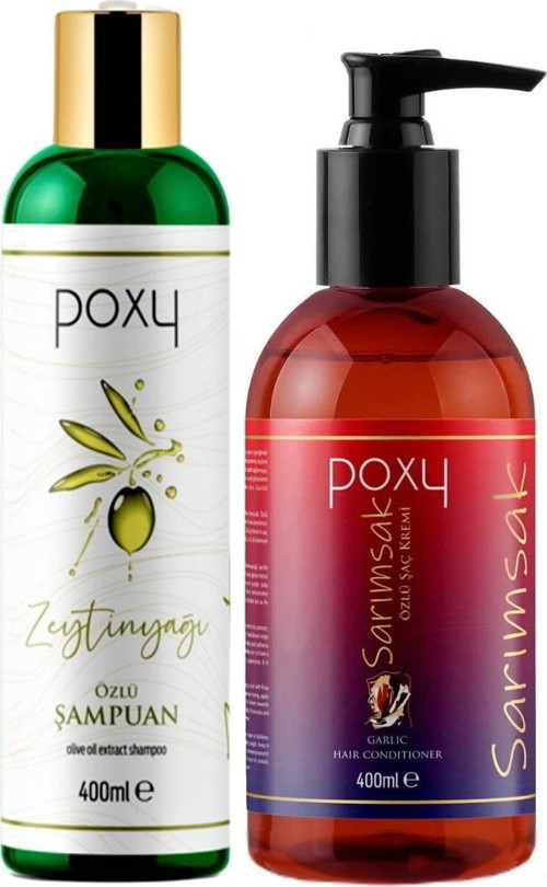Zeytinyağı Özlü Şampuan 400 Ml & Sarımsak Özlü Saç Kremi 400 Ml