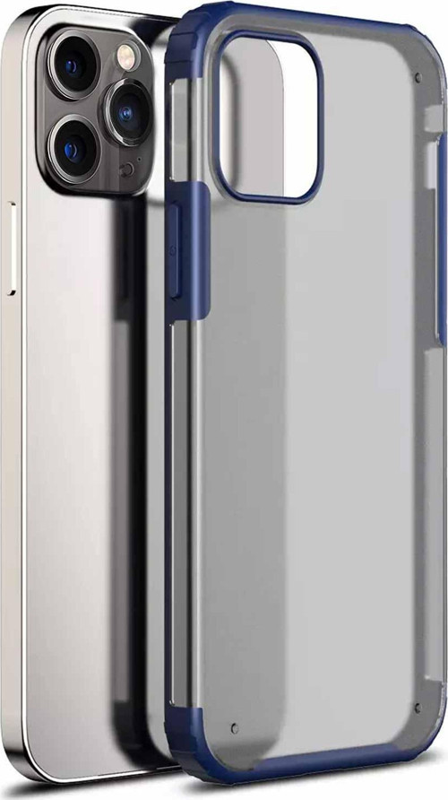 Apple iPhone 13 Pro Kılıf Frosted Frame Lacivert