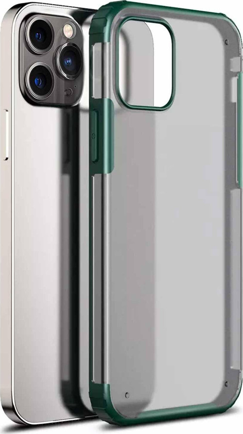 Apple iPhone 13 Pro Kılıf Frosted Frame Yeşil