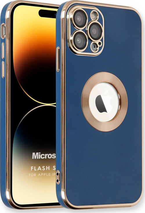 Apple iPhone 14 Pro Kılıf Flash Stamp Lacivert