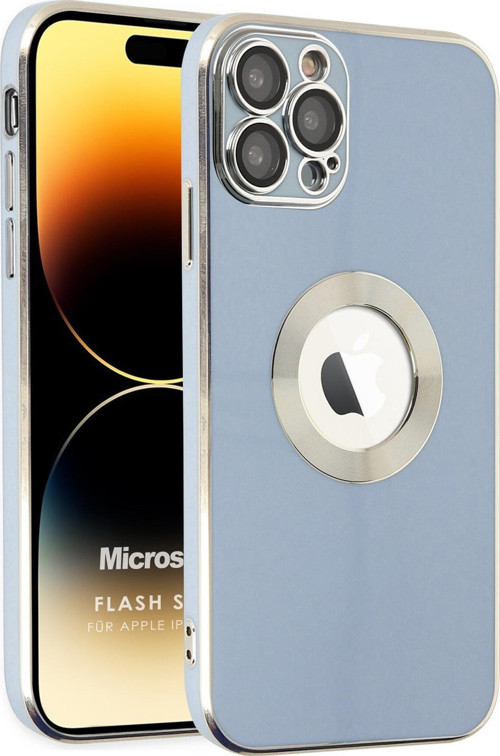Apple iPhone 14 Pro Kılıf Flash Stamp Mavi