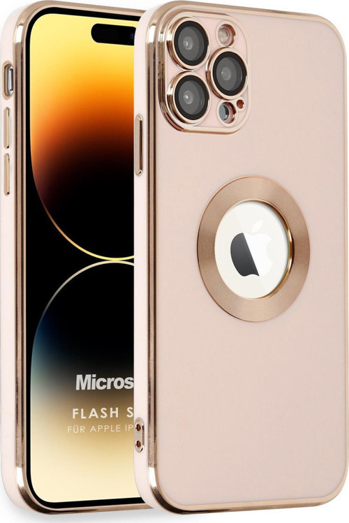 Apple iPhone 14 Pro Kılıf Flash Stamp Rose Gold