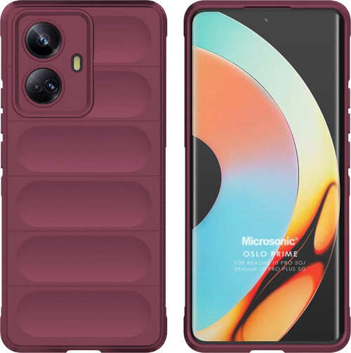 Realme 10 Pro Plus 5G Kılıf Oslo Prime Bordo