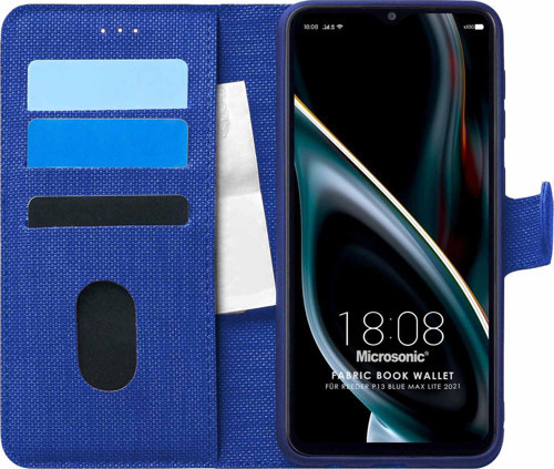 Reeder P13 Blue Max 2021 128 GB Kılıf Fabric Book Wallet Lacivert