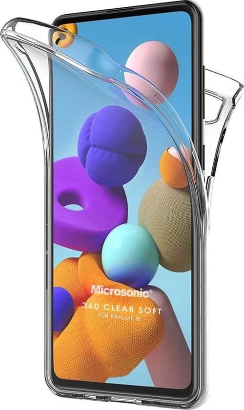Realme 8i Kılıf 6 Tarafı Tam Full Koruma 360 Clear Soft Şeffaf