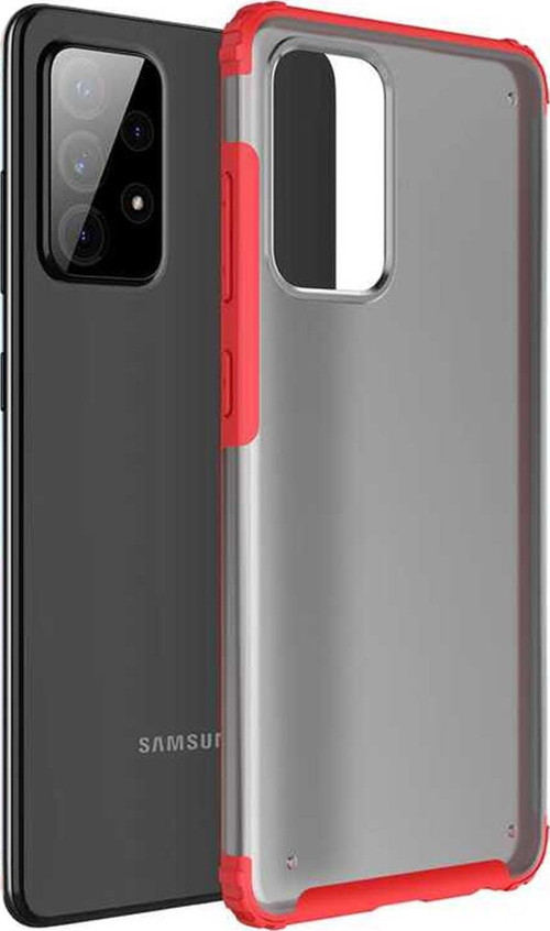 Samsung Galaxy A52 Kılıf Frosted Frame Kırmızı