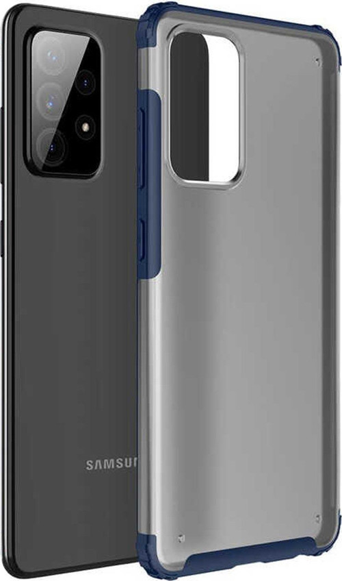 Samsung Galaxy A52 Kılıf Frosted Frame Lacivert