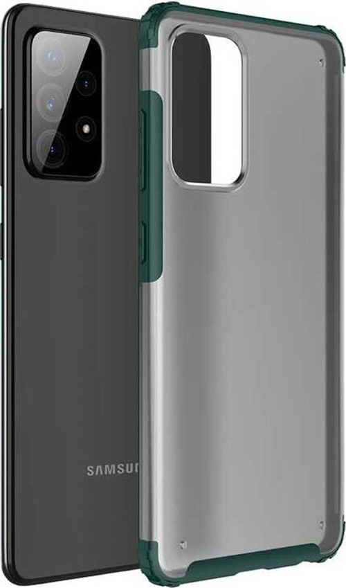 Samsung Galaxy A52 Kılıf Frosted Frame Yeşil