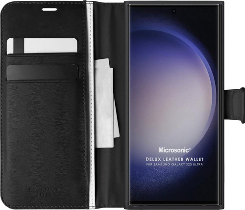 Samsung Galaxy S23 Ultra Kılıf Delux Leather Wallet Siyah