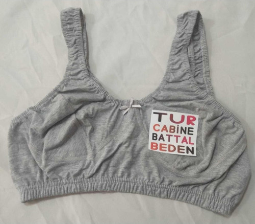 Turcabine Kadın Pamuklu Gri Renk Yarım Atlet Büyük Beden Anne Battal 8Xl 9Xl 10Xl Sütyen 1 Adet