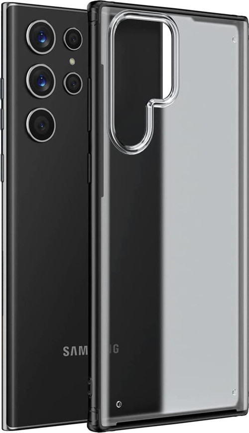 Samsung Galaxy S22 Ultra Kılıf Frosted Frame Siyah