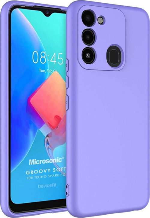 TECNO Spark 8C Kılıf Groovy Soft Lila