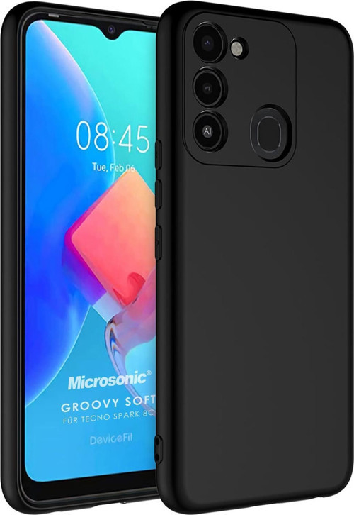 TECNO Spark 8C Kılıf Groovy Soft Siyah