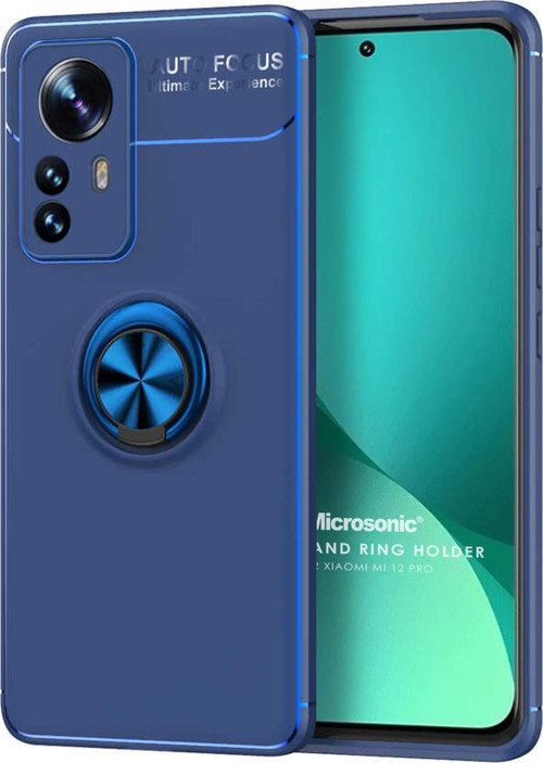 Xiaomi Mi 12 Pro Kılıf Kickstand Ring Holder Lacivert