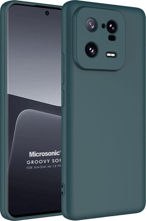 Xiaomi Mi 13 Pro Kılıf Groovy Soft Koyu Yeşil