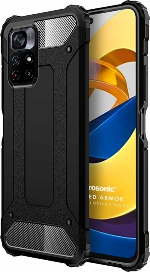 Xiaomi Redmi Note 11T Kılıf Rugged Armor Siyah