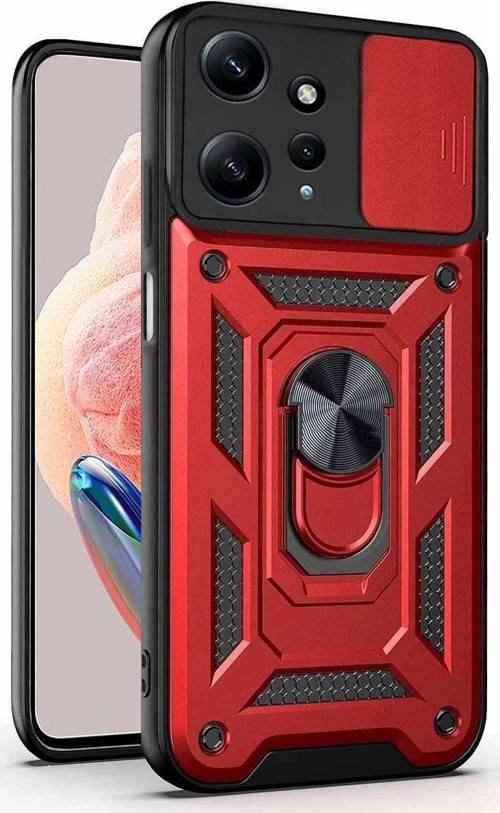 Xiaomi Redmi Note 12 4G Kılıf Impact Resistant Kırmızı