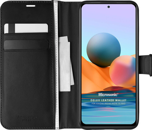Xiaomi Redmi Note 10 Pro Max Kılıf Delux Leather Wallet Siyah