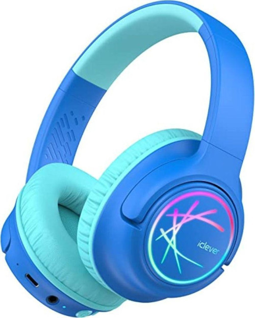 BTH18 LED Işıklı Çocuk Bluetooth Kulaklık -Mavi BPA Free
