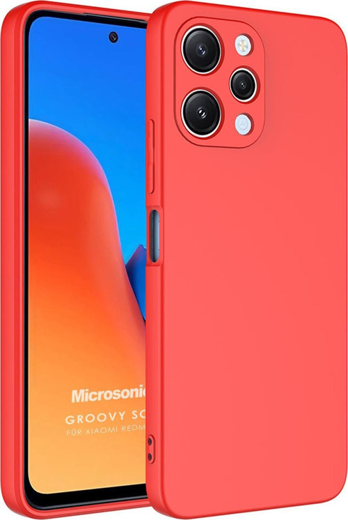 Xiaomi Redmi 12 Kılıf Groovy Soft Kırmızı
