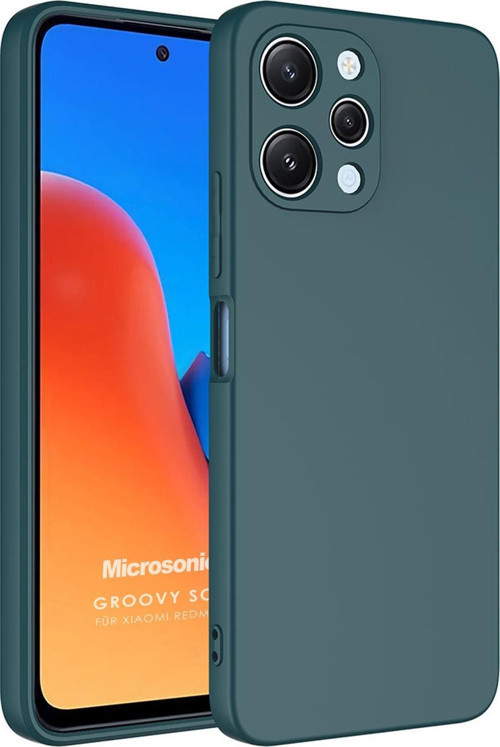 Xiaomi Redmi 12 Kılıf Groovy Soft Koyu Yeşil