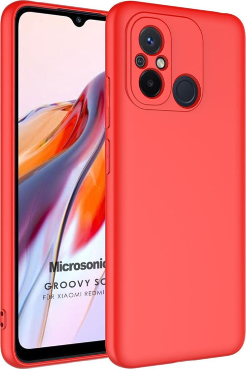 Xiaomi Redmi 12C Kılıf Groovy Soft Kırmızı