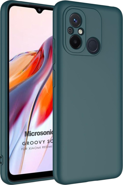 Xiaomi Redmi 12C Kılıf Groovy Soft Koyu Yeşil