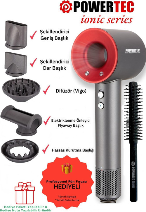 TR-3333 İyonizerli 5 Fonksiyon Plazma Saç Kurutma & Fön Makinesi