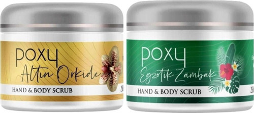 Altın Orkide Scrub (KIL DÖNMESİ VE BATIK) 250 ml & Egzotik Zambak Scrub (ÖLÜ DERİ YENİLEYİCİ) 250 ml