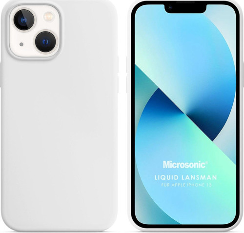 Apple iPhone 13 Kılıf Liquid Lansman Silikon Beyaz
