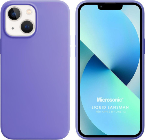 Apple iPhone 13 Kılıf Liquid Lansman Silikon Lila
