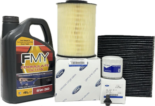 Ford C-Max 1.6 Benzinli Filtre Bakım Seti 2008-2011 Hava+Yağ+Karbonlu Polen Filtresi+Motor Yağı