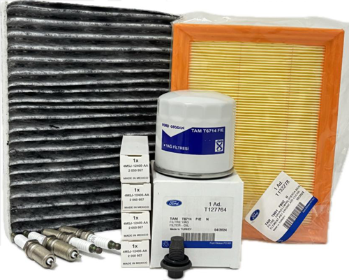 Ford Fusion 1.6 Benzinli Filtre Bakım Seti 2002-2011 Hava+Yağ+Karbonlu Polen Filtresi+Buji Seti