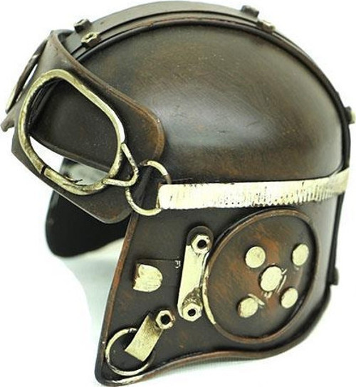 Dekoratif Metal Pilot Kaskı Biblo Vintage Dekoratif Hediyelik