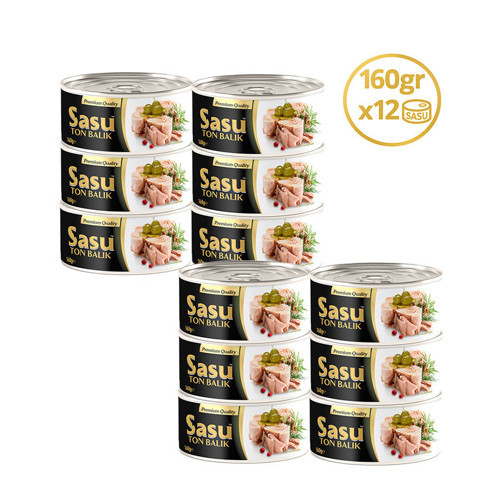 Zeytinyağlı Ton Balığı 12x160g Bütün Dilim