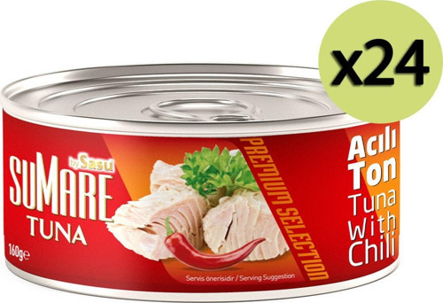 By Sasu Acılı Ton Balığı 24x160g (EKO) Iri Parçalı