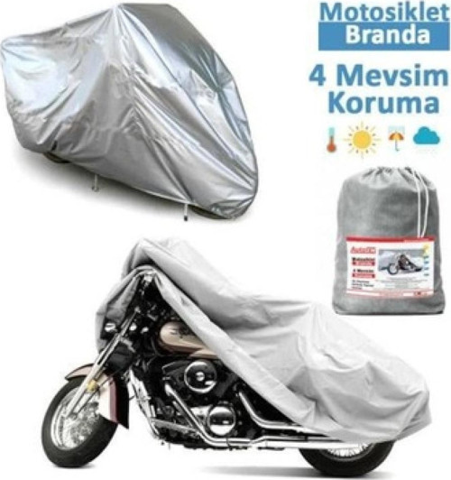 Aprilia Scarabeo 200 Arka Çanta Uyumlu (Bağlantı, Kilit Uyumlu) 4 Mevsim Koruma Gri