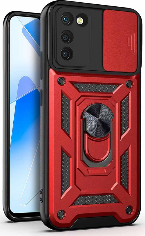 Oppo A55 5G Kılıf Impact Resistant Kırmızı