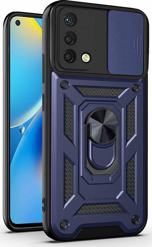 Oppo A74 4G Kılıf Impact Resistant Lacivert