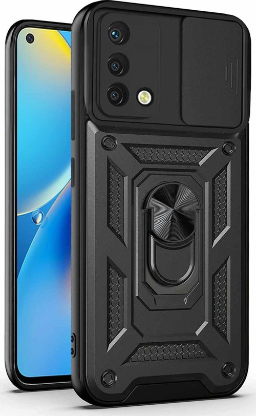 Oppo A74 4G Kılıf Impact Resistant Siyah
