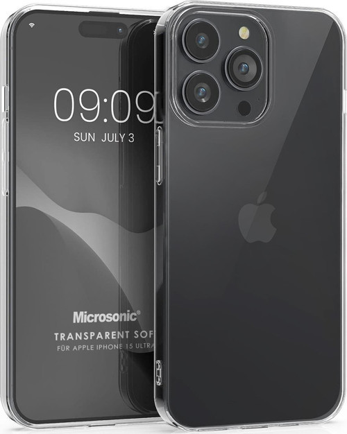 Apple iPhone 15 Pro Max Kılıf Transparent Soft Şeffaf