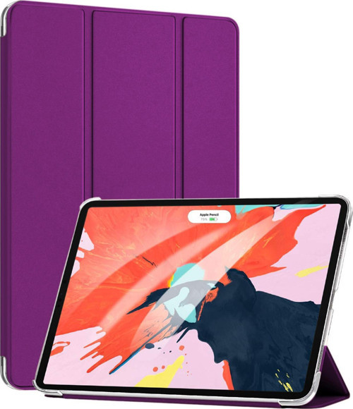 Apple iPad Pro 11`` 2022 4. Nesil Kılıf (A2759-A2435-A2761-A2762) Smart Case ve Arka Kapak Mor