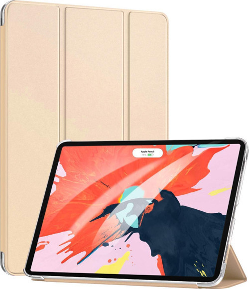 Apple iPad Pro 11`` 2022 4. Nesil Kılıf (A2759-A2435-A2761-A2762) Smart Case ve Arka Kapak Gold