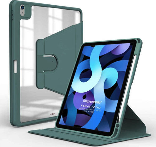 Apple iPad 10.Nesil 10.9`` Kılıf (A2696-A2757-A2777) Regal Folio Koyu Yeşil