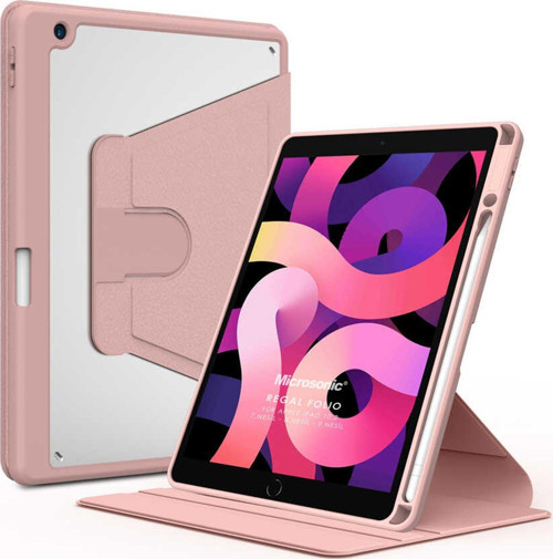 Apple iPad 10.2'' 7. Nesil Kılıf (A2197-A2200-A2198) Regal Folio Pembe