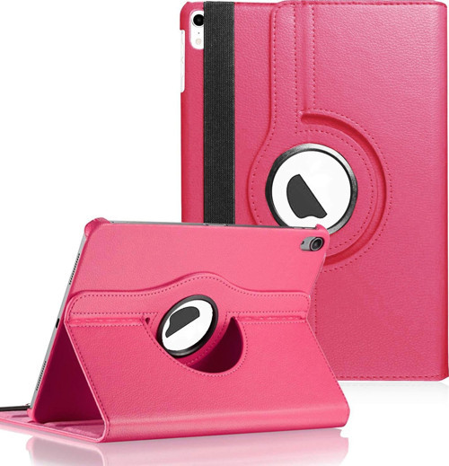 Apple iPad Mini 6 2021 (A2567-A2568-A2569) Kılıf 360 Dönerli Stand Deri Pembe